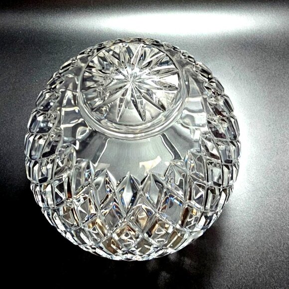 Galway Leah Crystal Rose Bowl Vase 6" Ireland Shamrock Lead Crystal handcut glas - Picture 6 of 13